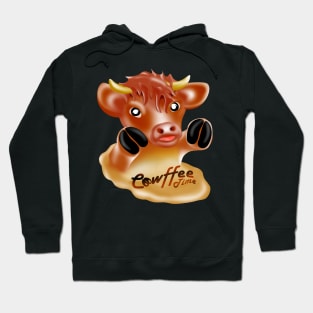 Scottish Highland Cow love coffee, capuccino Hoodie